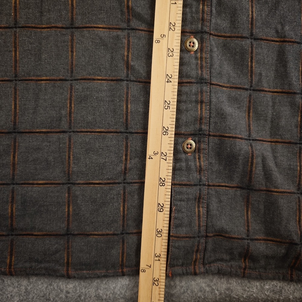 Carbon 2 Cobalt Shirt Mens 2XL Gray Windowpane Plaid Long Sleeve Button Up - Picture 5 of 7